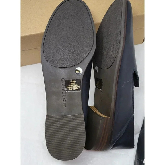 Lucky Brand Cahill Black Saratoga Leather Loafers size 9M - Picture 7 of 7